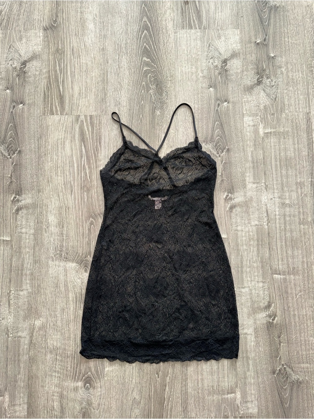 Victoria's Secret Black Lace Cami Slip